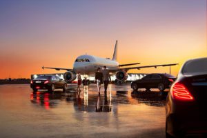 plane on runway